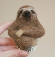 Sal the needle felted sloth