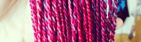 hand spun yarn close-up